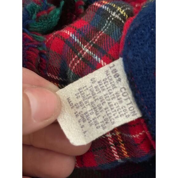 Vintage Paula Sweet Women's Art To Wear Mixed Plaid Print flannel Vest Size L - Picture 4 of 6